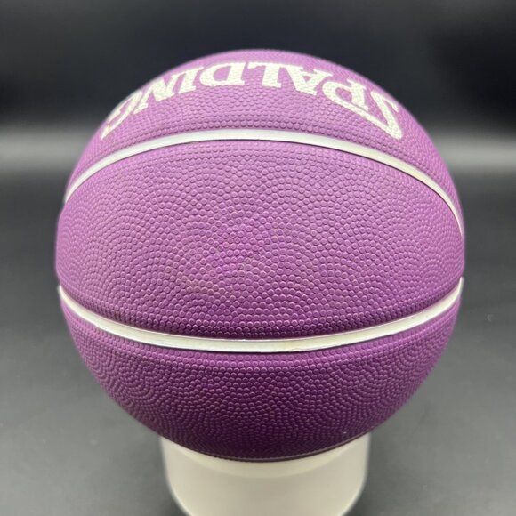 Vtg Spalding/LA LAKERS NBA Souvenir/Kid Toy Mini 7" Basketball; Purple/Yellow - Picture 4 of 11